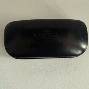 Coach Dark Leather Eyeglass Case